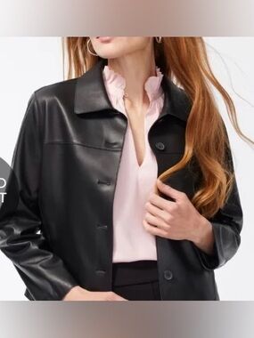 Chico's (Black Label leather jacket). Size 8.